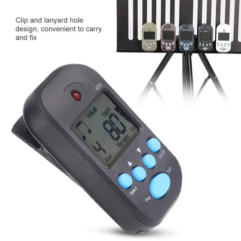 [AUSTRALIA] - Drfeify Mini LCD Digital M50 Metronome Beat Tempo Music Accessory for all Types Instruments 