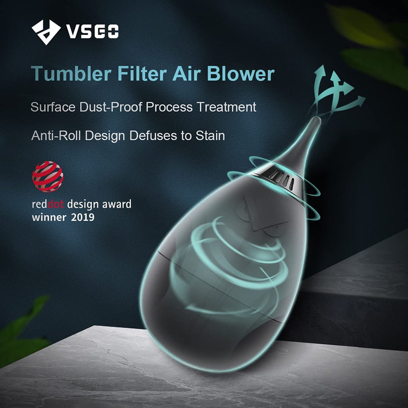[AUSTRALIA] - VSGO VS-A2E Professional Lens Cleaning Kit with Filter Air Blower Folding Pouch Microfiber Lens Cloth Wet Wipes Lens Cleaner Metal Brush Cotton Swab for Optical Camera Lens Phone Laptop Cleaning 