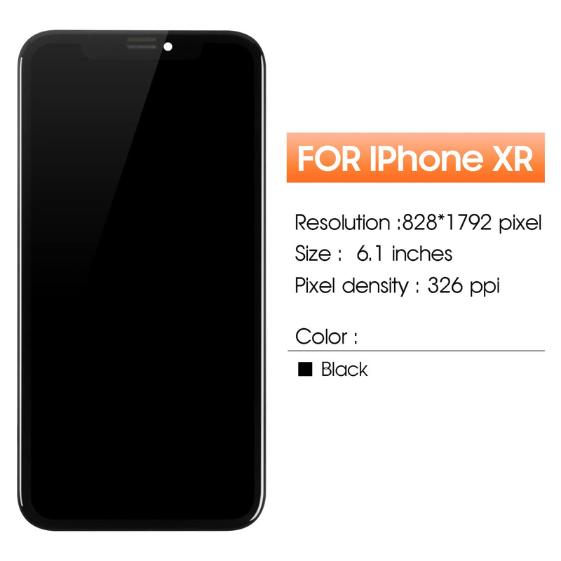 Incell Screen for iPhone XR Screen Replacement for iPhone A1984 LCD Screen A2106,A2105,A2018 Touch Display Digitizer Assembly Repair Parts（Black No Face ID）