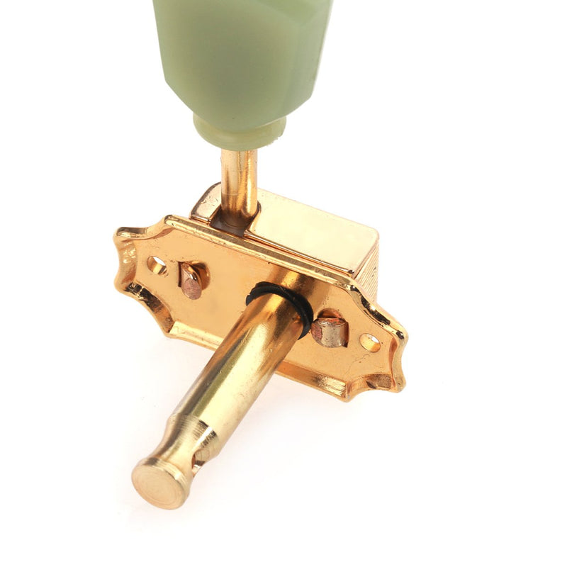 Musiclily Pro 3R3L Vintage Guitar Tuners Tuning Keys Pegs Machine Heads Set for Les Paul Style, Gold with Keystone Button