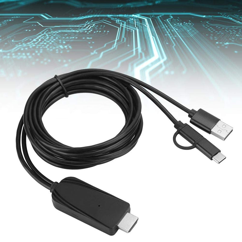 1080P USB C to HDMI Adapter Cable, HD USB-C Adapter Cable Bluetooth Same Screen Cable for Android Mobile Phone