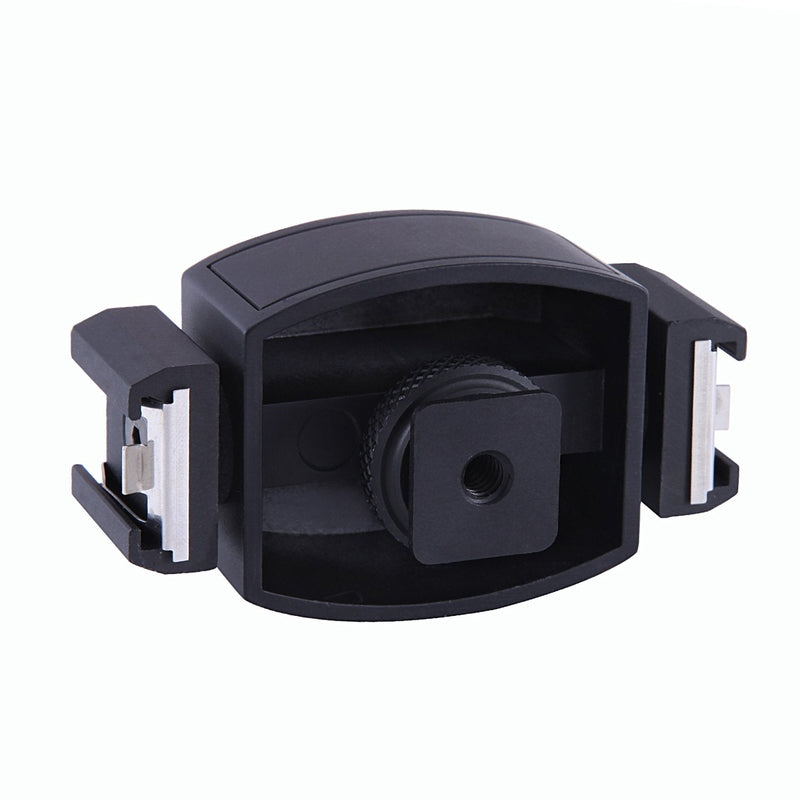 Movo/Micnova Video Accessory Triple Shoe Bracket for Lights, Monitors, Microphones and More