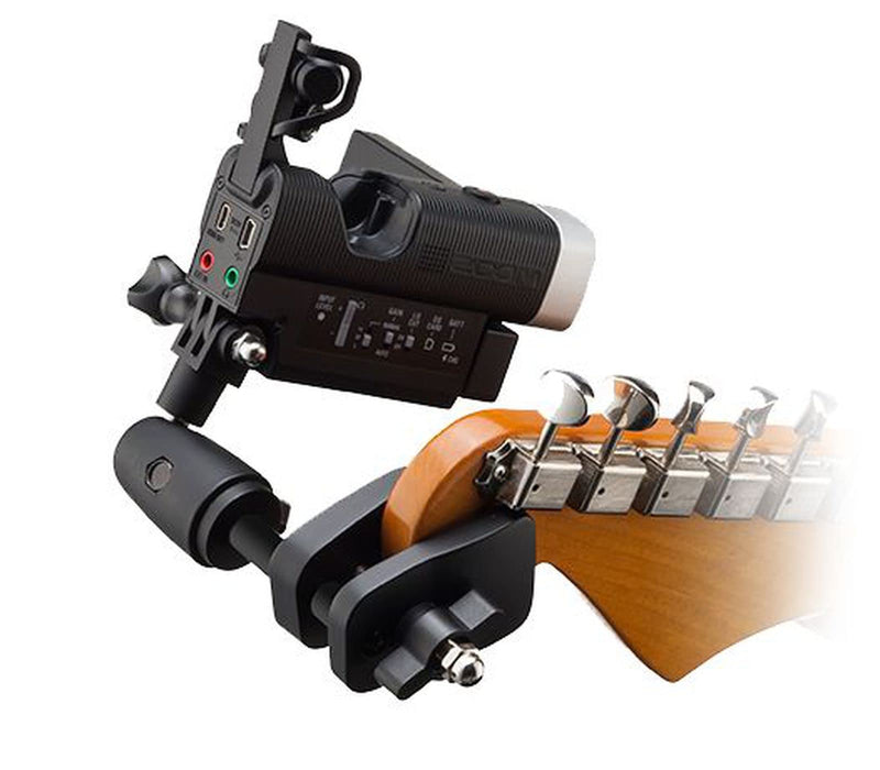 Zoom GHM-1 Guitar Headstock Mount, Flat Clamp Mount, Designed to be Used With Q2n, Q2n-4K, Q4, Q4n, and Q8