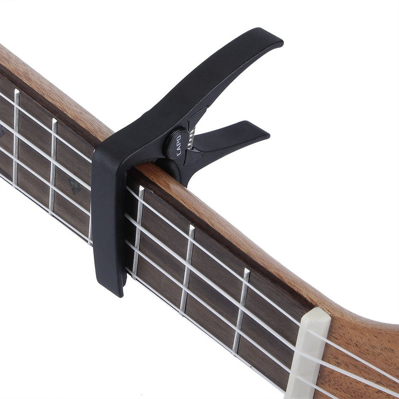 Mini 4 String Guitar Capo, Professional Ukulele Capo (BLACK) BLACK