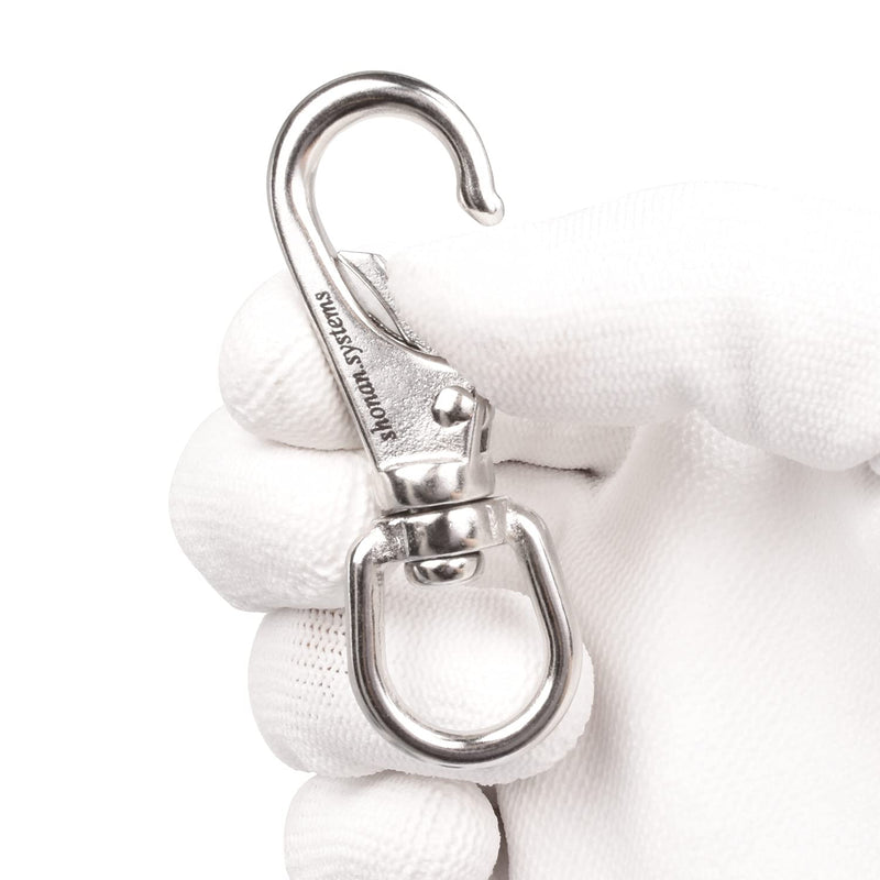 SHONAN 2.7 Inch Swivel Snap Hooks, 5 Pack Stainless Steel 316 Swivel Spring Snaps, Flag Pole Swivel Snap Clips, Marine Grade Swivel Hook Clips for Scuba Diving, Dog leashes, Keychains, Bird Feeders