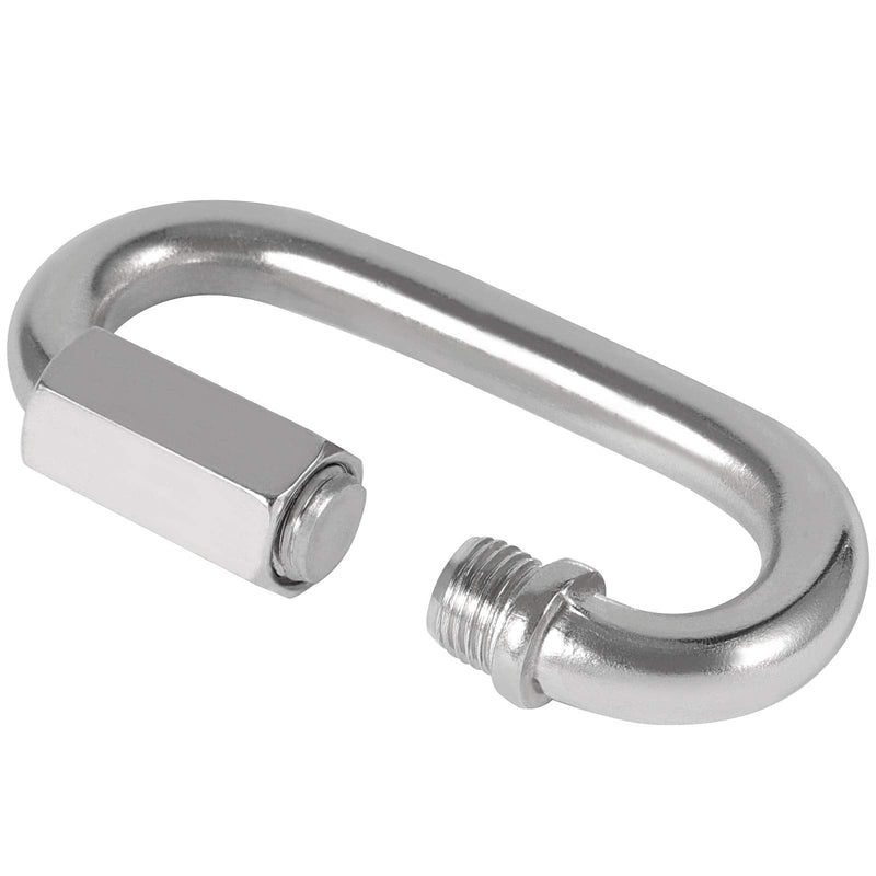 ZOENHOU 3 Pack 12mm M12 Quick Link, 2497 Lbs Stainless Steel Threaded Chain Connector Heavy Duty D Shape Locking Repair Link for Backpack DIY Accessories M12 3 PCS
