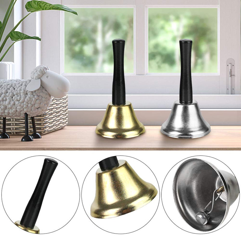 DomeStar Hand Bells, 2PCS Call Bell Handheld Bell Service Bell Wedding Bell Dinner Bell for Elderly Patients Sick Person