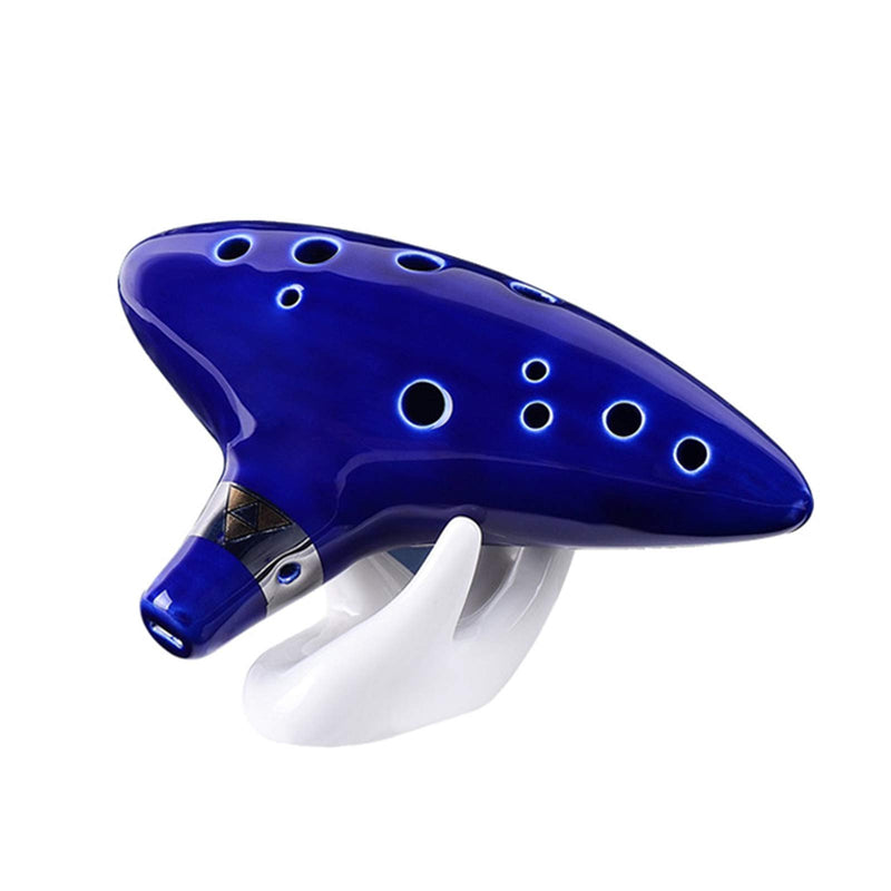 zetong Legend of Zelda Ocarina 12 Hole Alto C with Textbook and Protective Bag, Perfect for Beginners and Professional Performance Blue 12 Loch