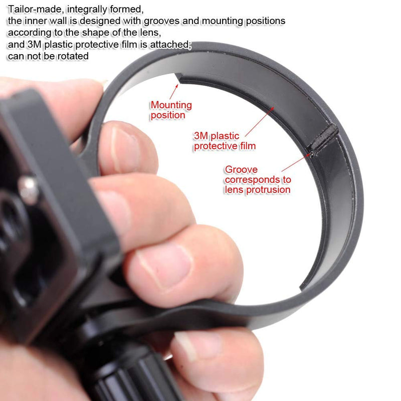 iShoot Lens Collar Tripod Mount Ring Compatible with Nikon Z 24-200mm f/4-6.3 VR & DX 50-250mm f/4.5-6.3 VR, Lens Support Holder Bracket Bottom is Arca-Swiss Fit Quick Release Plate Dovetail Groove