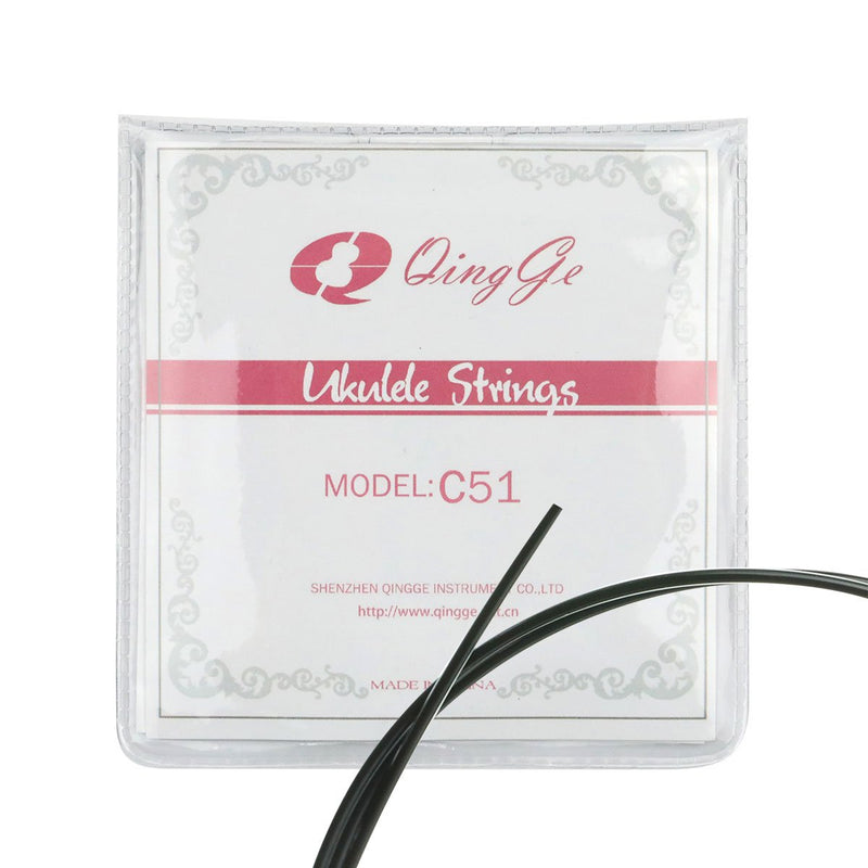 QINGGE Ukulele Strings Nylon Ukulele Strings Generic 2 sets=1 Full Sets Black and 1 Full Sets white 26 inch