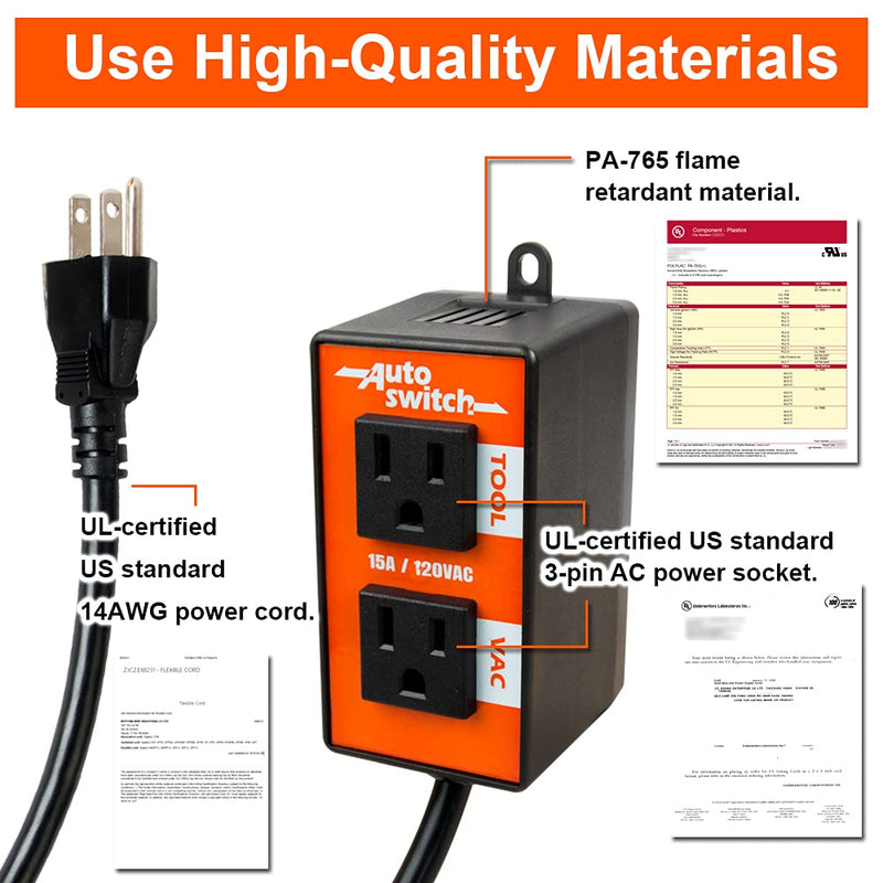 O'SKOOL Automatic Vacuum Switch Allows Power Tool to Turn Vacuum/Accessory on and Off Automatically