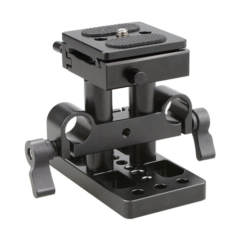 CAMVATE Quick Release Plate with 15mm Rail Riser Support System for Arca Swiss Standard(Height Adjustable) - 1795