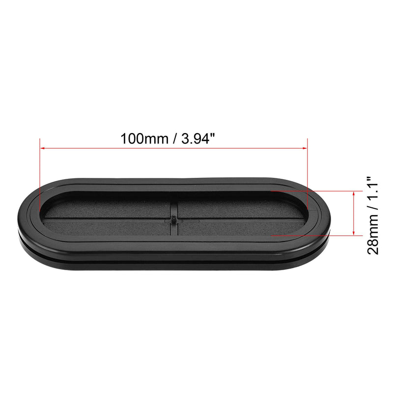 uxcell Rubber Grommet Oval Double-Sided Mount Size 110 x 40 mm for Wire Protection 4pcs 19