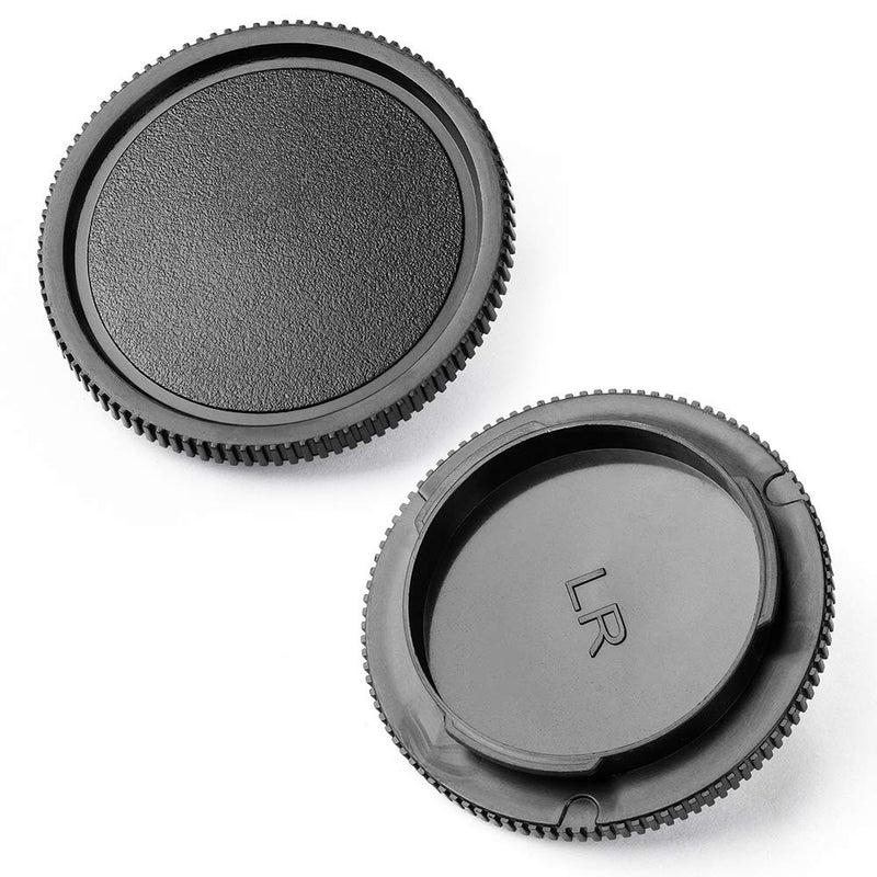 Body Cap and Lens Rear Cap Cover Replacement Set for Leica R-Mount LR Lens&Cameras,2 Sets