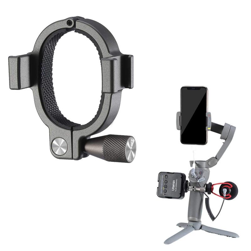 UURig R037 Dual Cold Shoe Bracket for DJI Osmo Mobile 3 | Mounting Clamp for Microphones and Video Lights