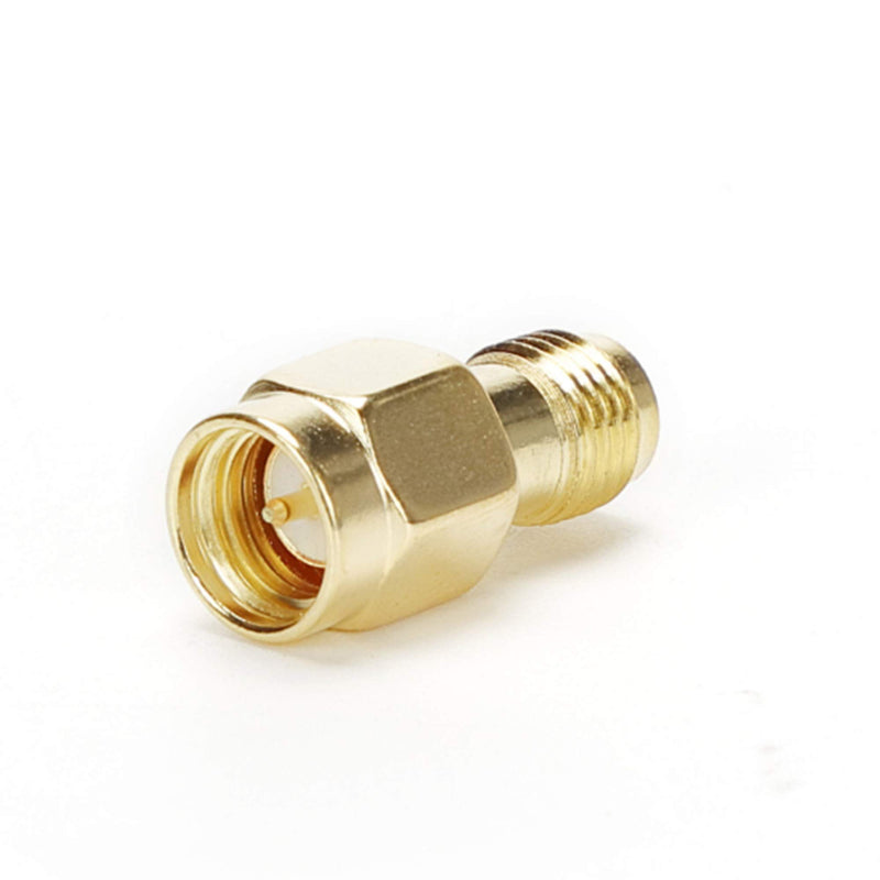 TLS.eagle SMA Connector SMA Male to RP-SMA Female Adapter Gold Plated Pack of 8