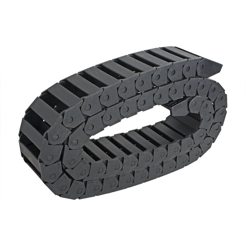 uxcell R28 15mm x 40mm (InnerH*InnerW) Black Plastic Wire Carrier Cable Drag Chain 1M Length for CNC