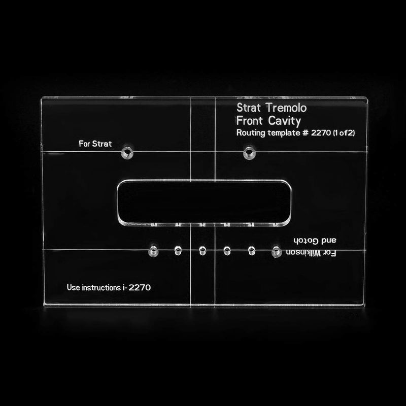 Musiclily Pro CNC Accurate Acrylic Tremolo Bridge Routing Templates Set for Traditional Strat-style Guitar