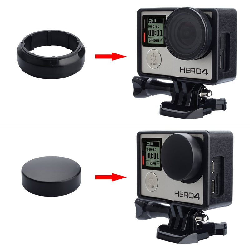 Haoyou Frame Mount  with Protective Lens Cover Apply to GoPro Hero4  Hero3+ Hero3