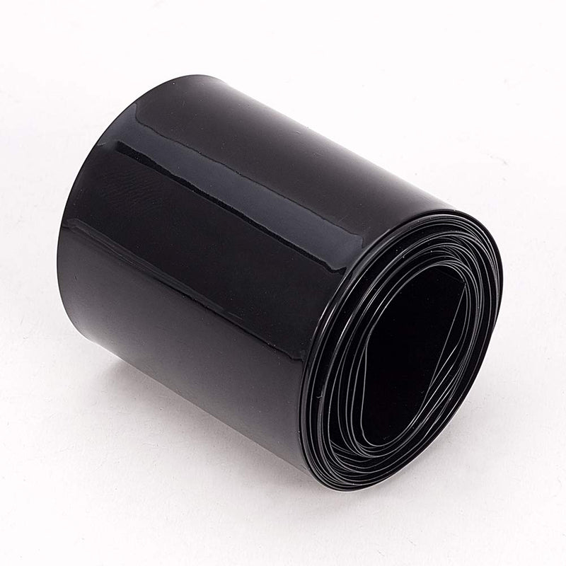 Othmro Battery Shrink Wrap PVC Heat Shrink Tubing Flat Width 43mm, Length 2m for Big Battery Pack Power Black