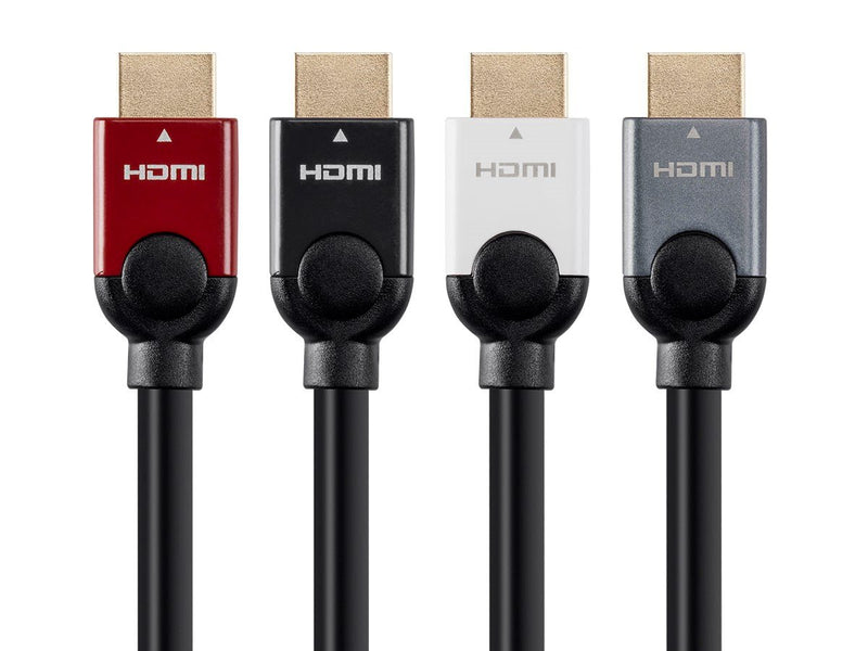 Monoprice 109305 HDMI High Speed Cable - 15 Feet - Red, 4K@60Hz, HDR, 18Gbps, 28AWG, YUV 4:4:4 - Select Metallic Series