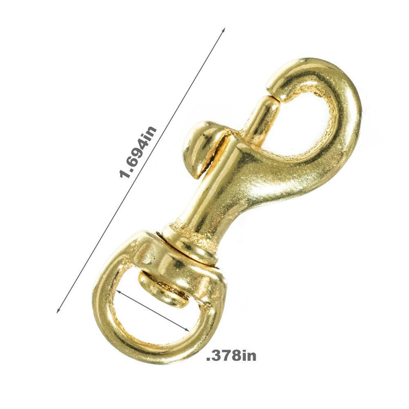 Brass Swivel Snap Hooks - Diverse and Multifuntional (3/8 Inch, 10 Pack) 3/8 Inch