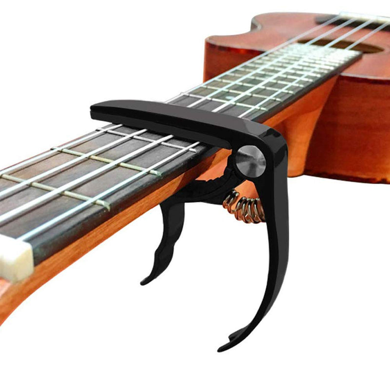 Guitar Tuner and Guitar Capo Set, Clip-On Tuner Digital Electronic Tuner Acoustic with LCD Display for Guitar, Bass, Violin, Ukulele
