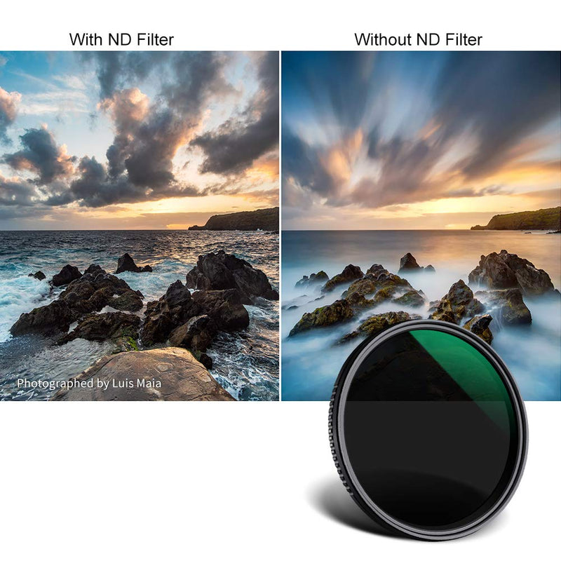 K&F Concept 77mm Variable Neutral Density Filter ND8-ND2000 (3-11stop) Hydrophobic Adjustable ND Filter with 24 Multi-Layer Coatings for Camera Lens