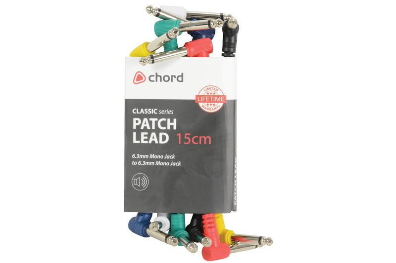 chord PATCH015CL Classic Patch Lead, Set of 6 Pieces