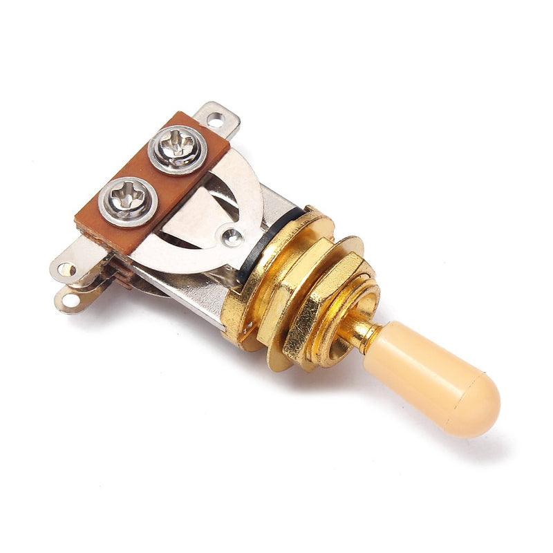 Alnicov 3 Way Pickup Selector Toggle Switch for Les Paul LP Electric Guitar Part,Cream Tip