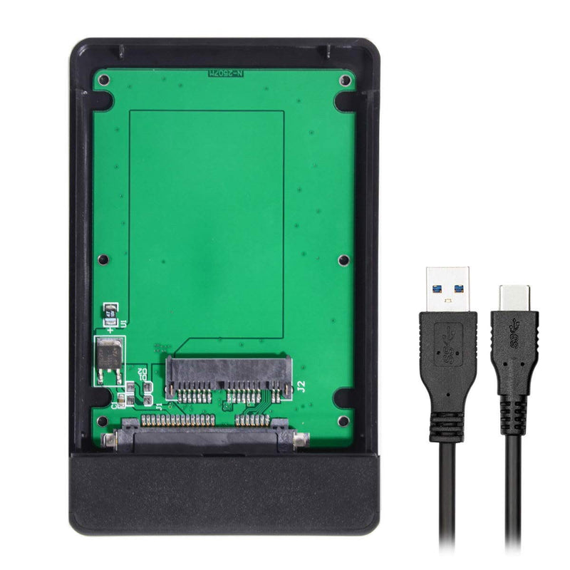 Xiwai USB 3.1 Type-C USB-C to 1.8 inch Micro SATA 16pin 7+9 SSD to External Hard Disk Enclosure