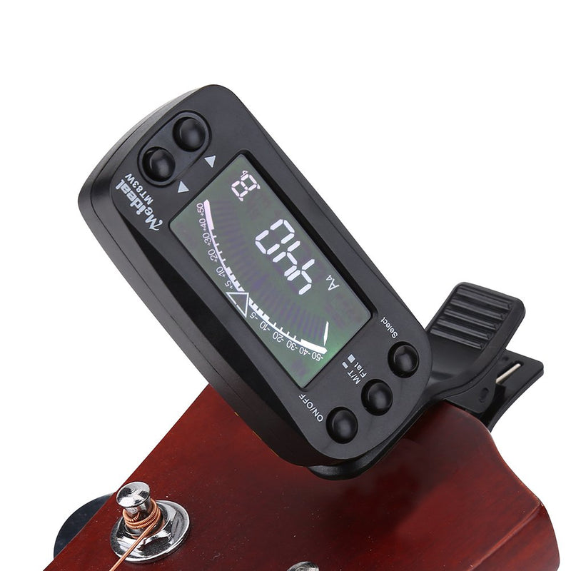 Tuner Metronome, Portable 2 in 1 Clip-on LCD Digital Tuner & Metronome for Guitar Bass Violin Ukulele String Instrument