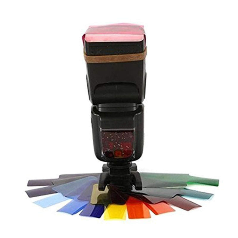 Color Filter Gel Mcredy Light Color Gels Filter Pack of 20pcs Flash Speedlite Color Gels Filters Compatible for Most Camera Flash Light 5.91x2.36(LxW)