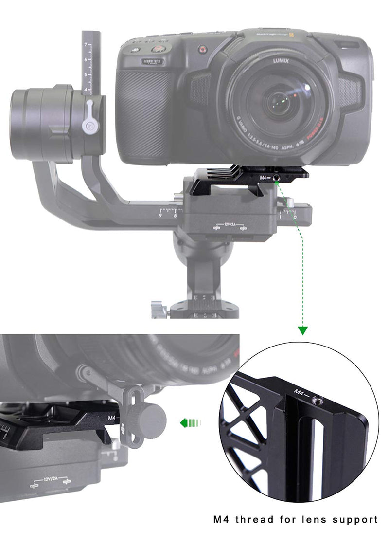 Lanparte Offset Ronin S Camera Plate Compatible with DJI Ronin-S Gimbal