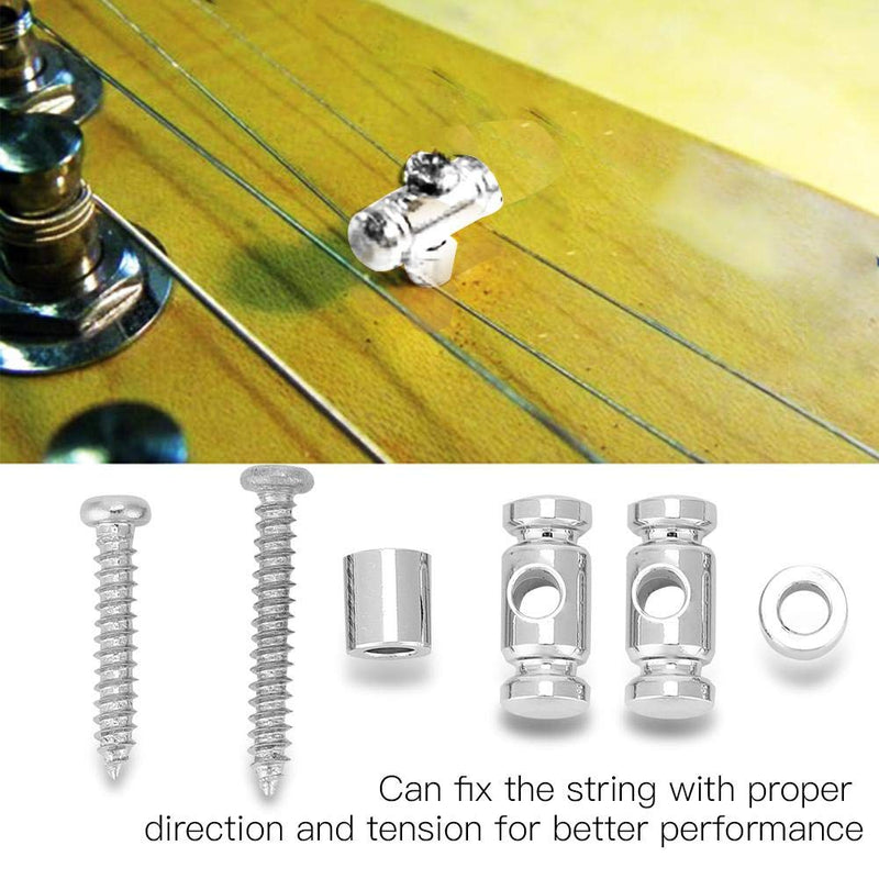 2Pcs Guitar String Retainer, Roller String Treen Retainer with Screws for Electric Guitar