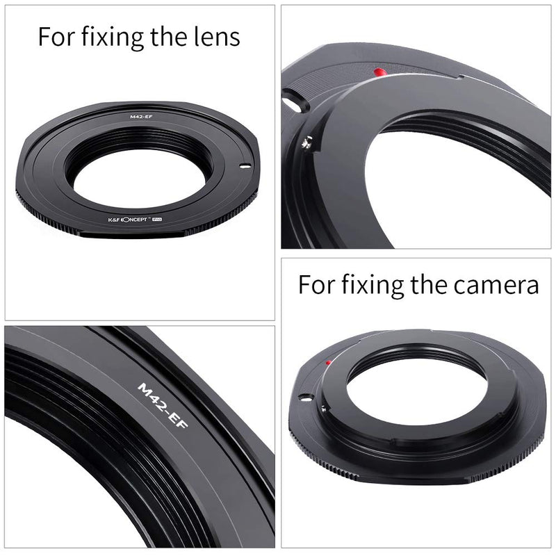 K&F Concept Lens Mount Adapter for M42 42MM Screw Mount Lens to EF Camera Mount Adapter with Matting Varnish Design