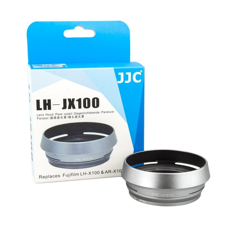 JJC LH-JX100 Silver Metal Lens Hood Adapter Ring for Fujifilm X100 X100S X100T Replace AR-X100