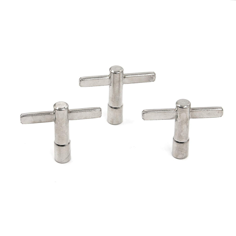 Geesatis 3 Pcs Universal Drum Tuning Key with 1 Pcs Continuous Motion Speed Drum Key for Drummer Playing, Chrome-plated Steel