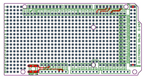 CZH-LABS Electronics-Salon 10x Prototype PCB for Arduino Mega 2560 R3 Shield Board DIY
