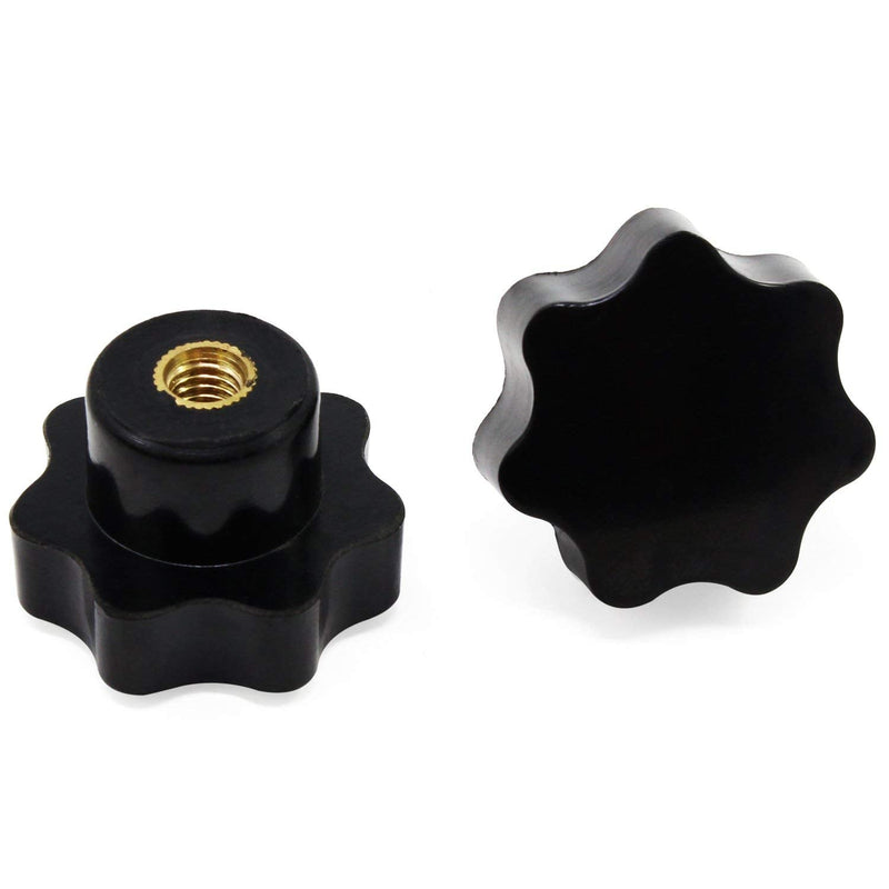 OCR 10Pcs Star Knob M6 Knurled Thread Clamping Knob, Star Shape Hand Knobs Black Plastic Screw-On Clamping Star Knob Handle m6--10pcs