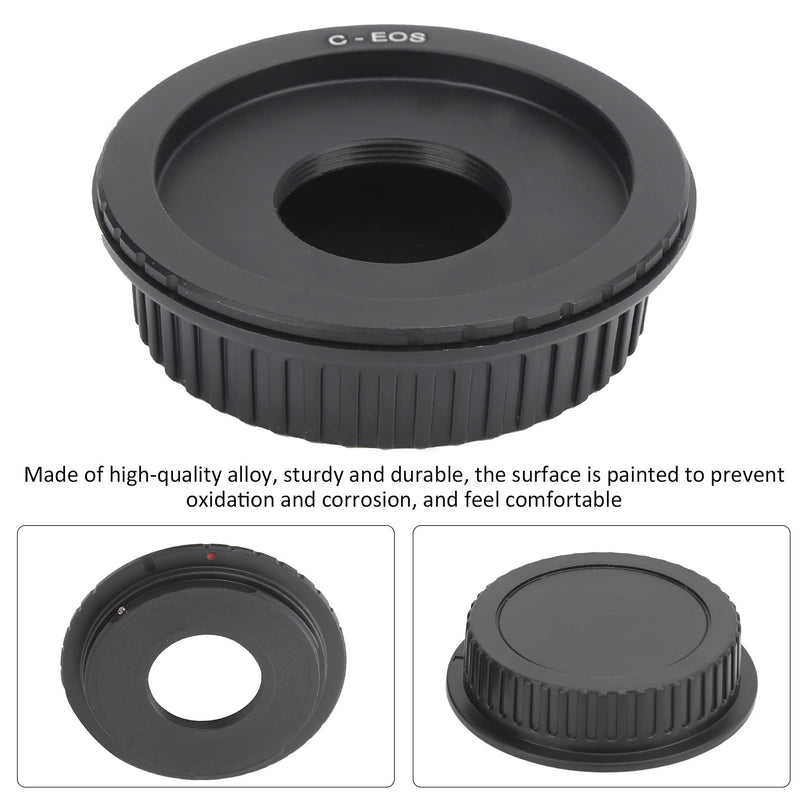 Hilitand for C‑EOS Lens Adapter Ring with Back Cap for C Mount Lens to for Canon EF/EF‑S Camera