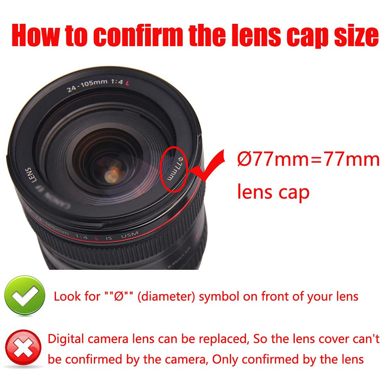 Filter Step-Up Ring 67mm-77mm & 77mm-82mm, 67mm Lens to 77mm Filter & 77mm Lens to 82mm Filter (1+1 Pack), WH1916 Camera Lens Step Up Ring