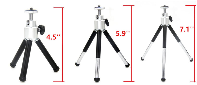 Lightweight Mini Tripod Small Camera Tripod Mount Cell Phone Holder Stand with Phone Clip