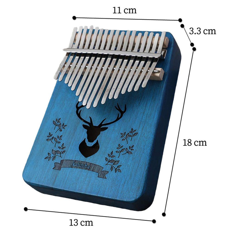 Kalimba Thumb Piano 17 Keys, Portable Mbira Finger Piano with Tuning Hammer Study Instruction and Carry Bag, Easy to Learn Musical Instrument, for Kids Adult Beginners Professional Christmas Gift