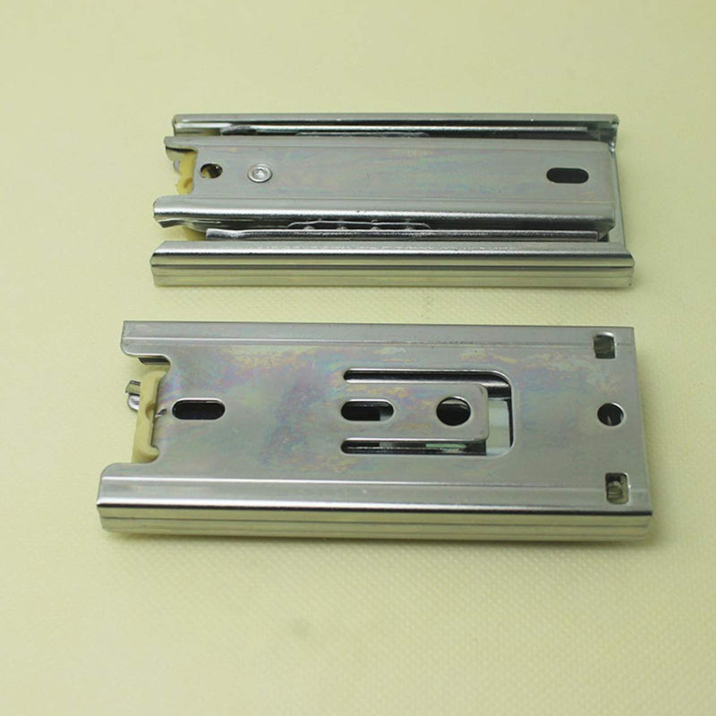 Btibpse 4 Inches Length Drawer Slides Ball Bearing Telescopic 3 Sections 1 Pair