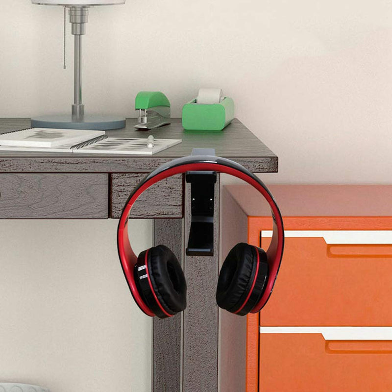 Headphone Holder Under Desk with Clamp Headset Destop Mount Holder Hanger Hook (Dual Hanger)