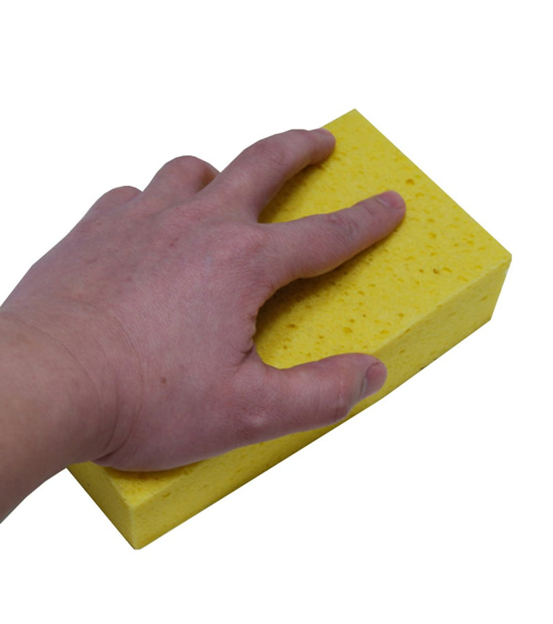 Cellulose Large Sponges for Cleaning, Multi-use Scrub, for Car, Boat and Kitchen, Pack of 3, Yellow, Environmentally Safe Biodegradable