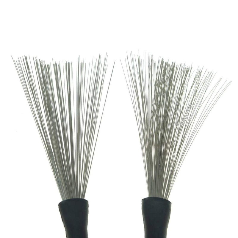 KAISH 1 Pair Retractable Metal Steel Wire Strands Drum Brushes