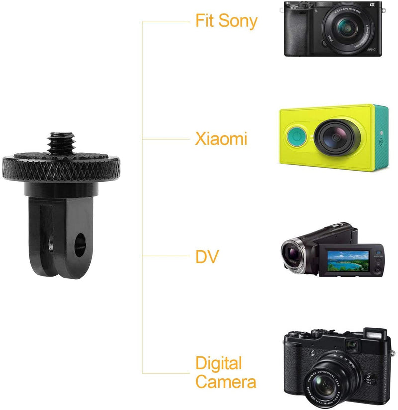 2 PCS Aluminum Camera Tripod Adapter 1/4"-20 Conversion Adapter Mount Compatible with Gopro Action Cameras insta360 and Other Standard 1/4 Accessories, 1/4 Camera Mount Adapter for GoPro Ecosystem 2 PCS