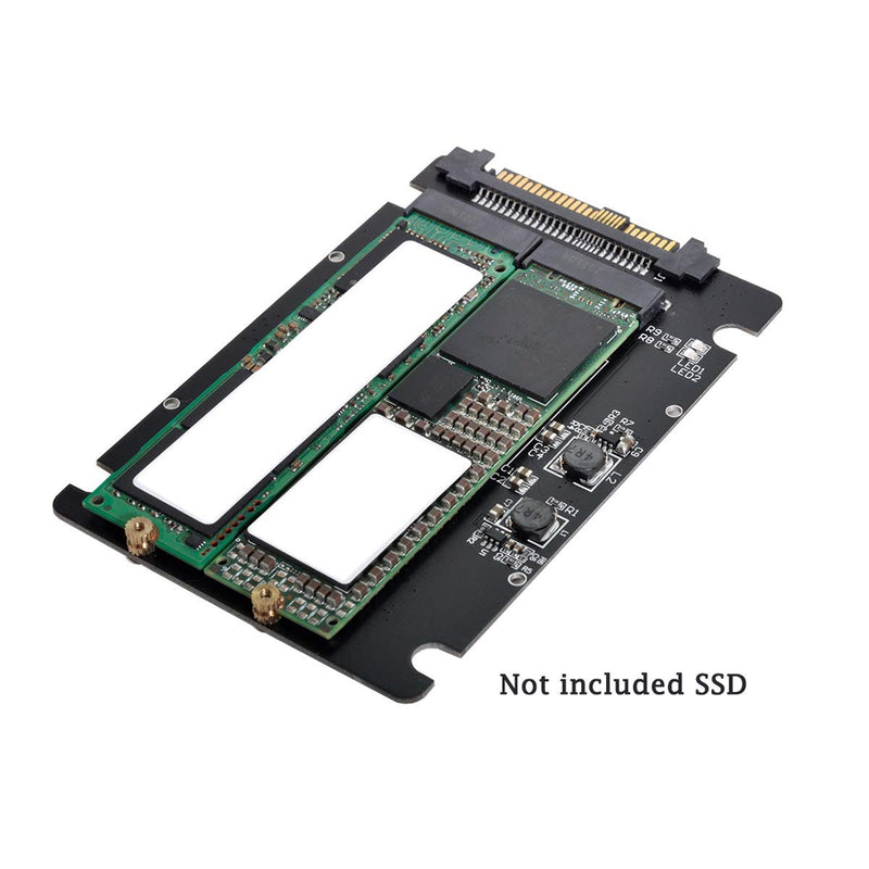 CY PCIE to SATA Adapter SFF-8639 NVME U.2 to Combo NGFF M.2 M-Key SATA PCIe SSD Adapter for Mainboard Replace SSD 750 p3600 p3700 Black NGFF-8639 Case